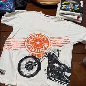 Harley-Davidson Cream 'Born to Ride' Tee